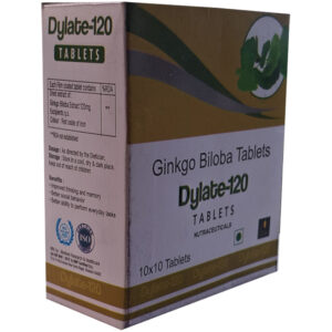 Dylate-120 Ginkgo Biloba Tablet 120mg – 100 Tablets (10x10 Strip/Box)